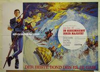 t703 ON HER MAJESTY'S SECRET SERVICE horizontal German movie poster '70