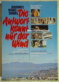 t704 ONLY THE WIND KNOWS THE ANSWER German movie poster '74 Ronet