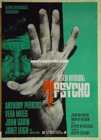 t720 PSYCHO German movie poster R60s Leigh, Perkins, Hitchcock