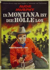 t722 QUICK GUN German movie poster '64 Audie Murphy, western