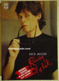 t729 RUNNING OUT OF LUCK German movie poster '87 Mick Jagger