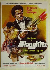 t744 SLAUGHTER German movie poster '72 Jim Brown classic!