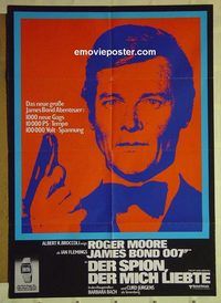 t749 SPY WHO LOVED ME German movie poster '77 Moore as Bond