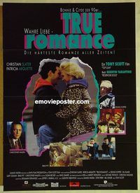t769 TRUE ROMANCE German movie poster '93 Christian Slater, Tarantino