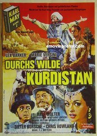 t782 WILD KURDISTAN German movie poster '65 Lex Barker, Versini