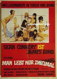 t790 YOU ONLY LIVE TWICE German movie poster R70s Sean Connery IS Bond