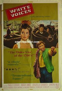 t389 WHITE VOICES Italian one-sheet movie poster '64 Ferrari, Aimee