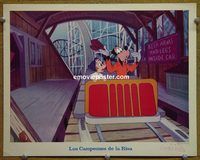 t084 CHAMPIONS OF LAUGHTER Spanish lobby card '60s Goofy!