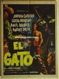 t414 CAT Mexican movie poster '61 Joaquin Cordero