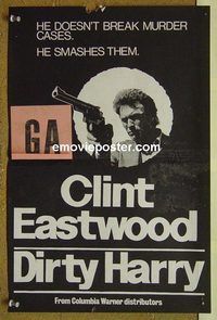 t407 DIRTY HARRY #2 New Zealand daybill movie poster '71 Clint Eastwood