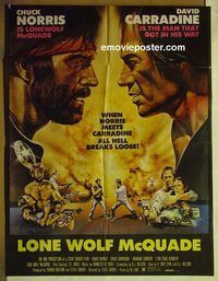 u048 LONE WOLF MCQUADE Pakistani movie poster '83 Chuck Norris