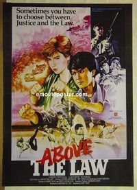 t798 ABOVE THE LAW Pakistani movie poster '86 Biao Yuen, kung fu!