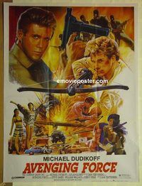 t821 AVENGING FORCE Pakistani movie poster '86 THE action film!