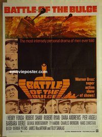 t826 BATTLE OF THE BULGE Pakistani movie poster '66 Henry Fonda, Shaw