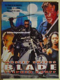 t844 BLADE Pakistani movie poster '98 Wesley Snipes, vampires!
