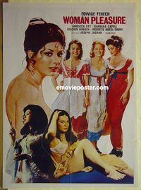 t849 BLONDE & THE BLACK PUSSYCAT Pakistani movie poster '69 Fenech