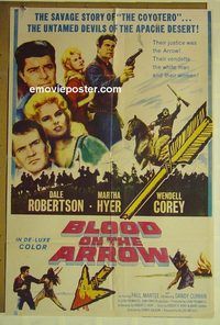 t852 BLOOD ON THE ARROW Pakistani movie poster '64 Robertson
