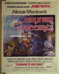 t869 CARAVAN TO VACCARES Pakistani movie poster '75 Rampling, Birney