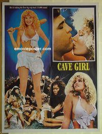 t876 CAVE GIRL Pakistani movie poster '85 sexy Cindy Ann Thompson!