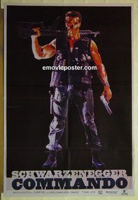 t884 COMMANDO Pakistani movie poster '85 Arnold Schwarzenegger