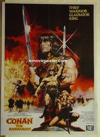 t886 CONAN THE BARBARIAN Pakistani movie poster '82 Schwarzenegger