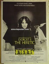 t939 EXORCIST 2: THE HERETIC Pakistani movie poster '77 Linda Blair