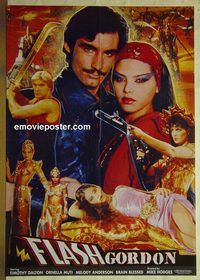 t956 FLASH GORDON Pakistani movie poster '80 Max Von Sydow