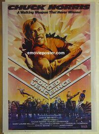 t960 FORCED VENGEANCE Pakistani movie poster '82 Chuck Norris