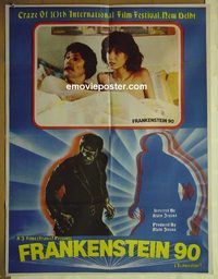 t963 FRANKENSTEIN 90 Pakistani movie poster '84 The Monster!