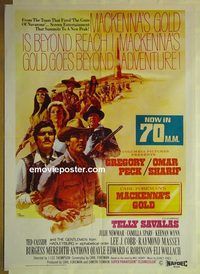 u055 MACKENNA'S GOLD style B Pakistani movie poster '69 Gregory Peck