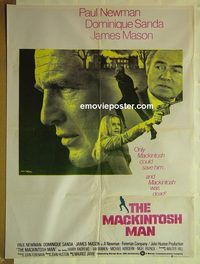 u056 MACKINTOSH MAN Pakistani movie poster '73 Paul Newman