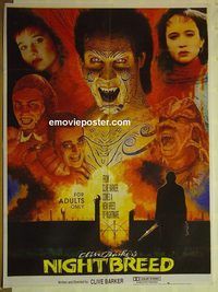 u098 NIGHT BREED Pakistani movie poster '90 Clive Barker