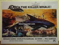 u114 ORCA Pakistani movie poster '77 Richard Harris, Derek, Rampling