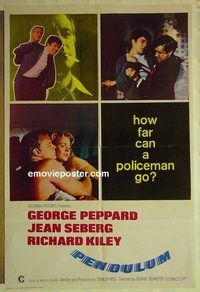 u118 PENDULUM Pakistani movie poster '69 George Peppard, Jean Seberg