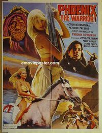 u123 PHOENIX THE WARRIOR style B Pakistani movie poster '87 Khambatta