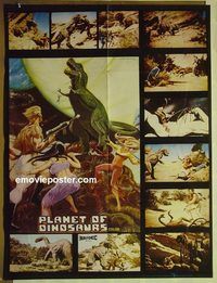 u125 PLANET OF THE DINOSAURS Pakistani movie poster '78 sci-fi!