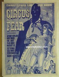 u129 PSYCHO-CIRCUS Pakistani movie poster '67 Christopher Lee