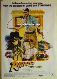 u132 RAIDERS OF THE LOST ARK Pakistani movie poster '81 Harrison Ford