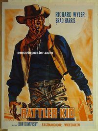 u134 RATTLER KID Pakistani movie poster '68 Richard Wyler