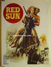 u135 RED SUN Pakistani movie poster '72 Bronson, Mifune, Andress