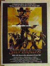 u174 SILVERADO Pakistani movie poster '85 Kevin Kline, Costner
