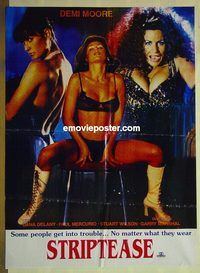 u200 STRIPTEASE Pakistani movie poster '96 sexy Demi Moore!