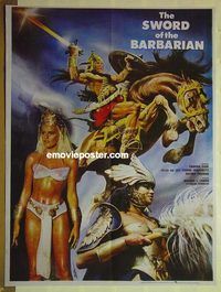 u209 SWORD OF THE BARBARIANS Pakistani movie poster '83 Tarantini
