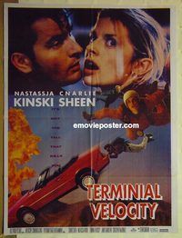 u216 TERMINAL VELOCITY Pakistani movie poster '94 Charlie Sheen