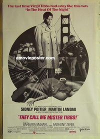 u221 THEY CALL ME MISTER TIBBS Pakistani movie poster '70 Sidney Poitier