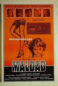 t423 BAD Spanish movie poster '77 Andy Warhol, Carroll Baker