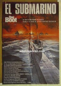 t426 DAS BOOT Spanish movie poster '82 German WWII classic!
