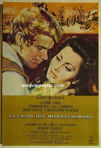 t430 FALL OF THE ROMAN EMPIRE Spanish movie poster '64 Sophia Loren