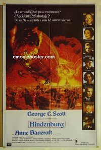t433 HINDENBURG Spanish movie poster '75 George C. Scott