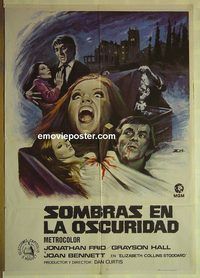t435 HOUSE OF DARK SHADOWS Spanish movie poster '70 Frid